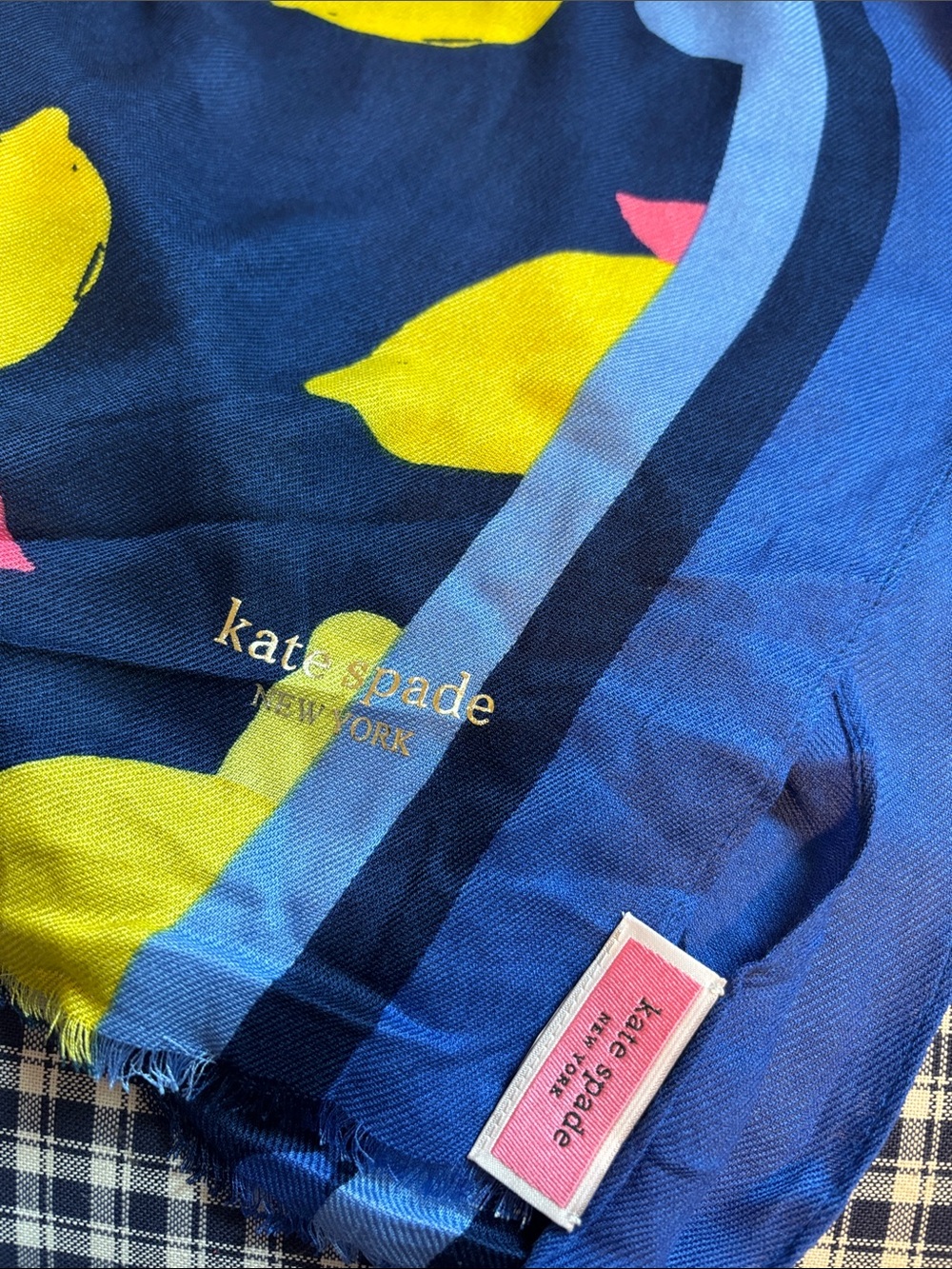 kate spade lemon zest oblong scarf - Picture 4 of 5